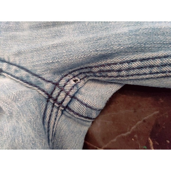 Free People Women's Jeans 27 Skinny Jean Mid Rise Light Blue Rustic Distressed - Picture 15 of 16